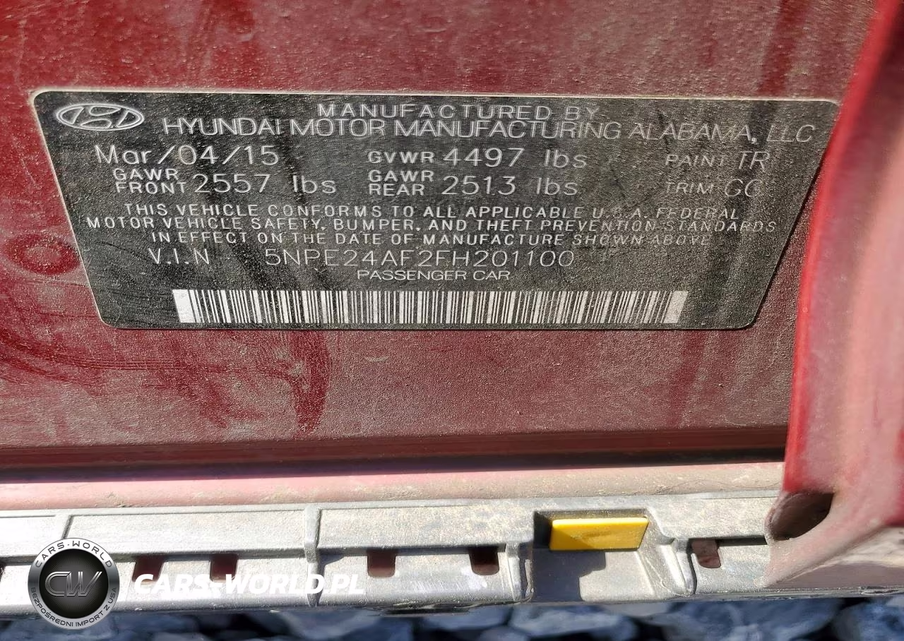 2015 Hyundai Sonata Se VIN:5NPE24AF2FH201100 - 12