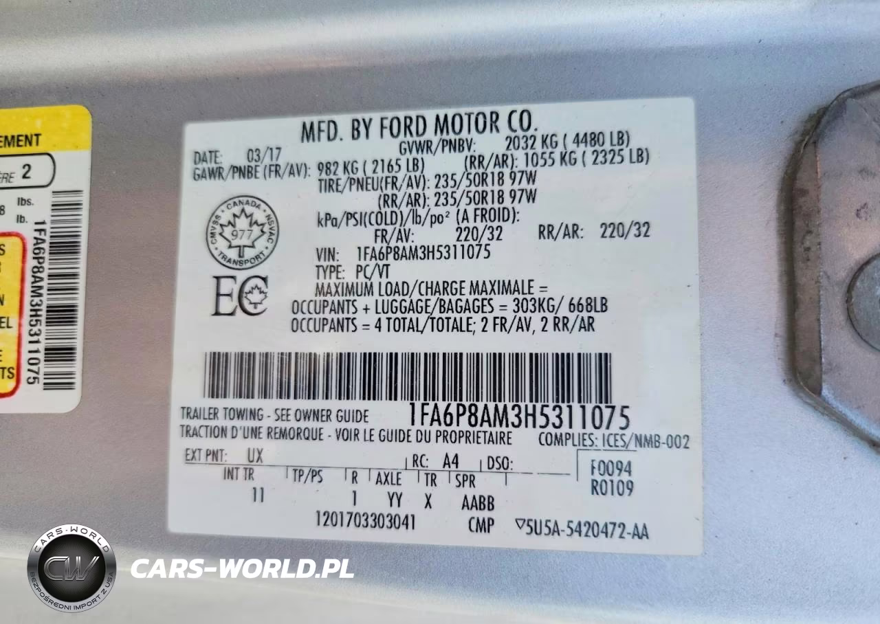 2017 Ford Mustang VIN:1FA6P8AM3H5311075 - 13