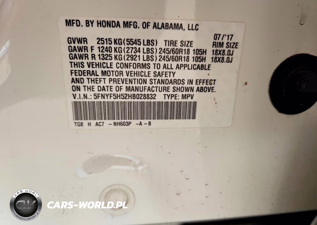 2017 Honda Pilot Exl VIN:5FNYF5H52HB028832 - 13