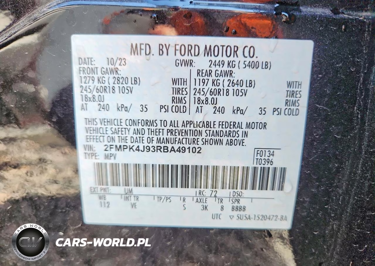 2024 Ford Edge Sel VIN:2FMPK4J93RBA49102 - 14