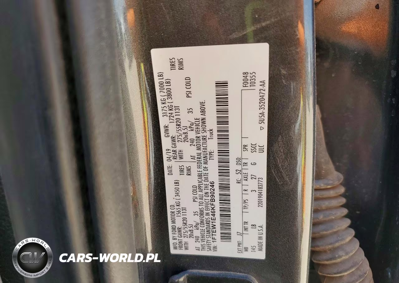2019 Ford F150 Supercrew VIN:1FTEW1E46KFB90246 - 12