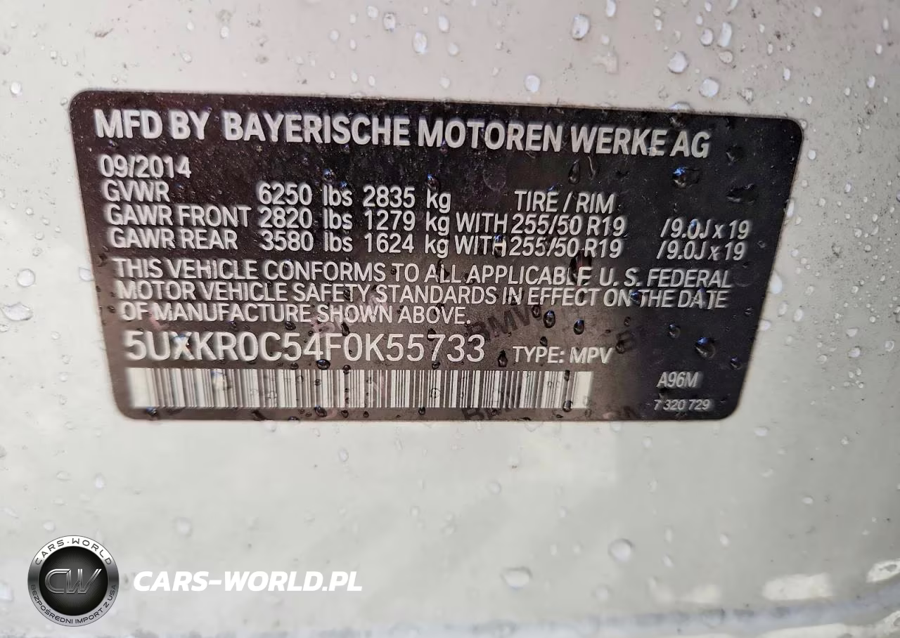 2015 BMW X5 xDrive35I VIN:5UXKR0C54F0K55733 - 14