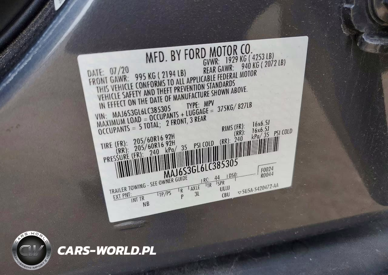 2020 Ford Ecosport Se VIN:MAJ6S3GL6LC385305 - 13