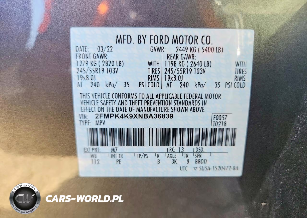 2022 Ford Edge Titanium VIN:2FMPK4K9XNBA36839 - 12