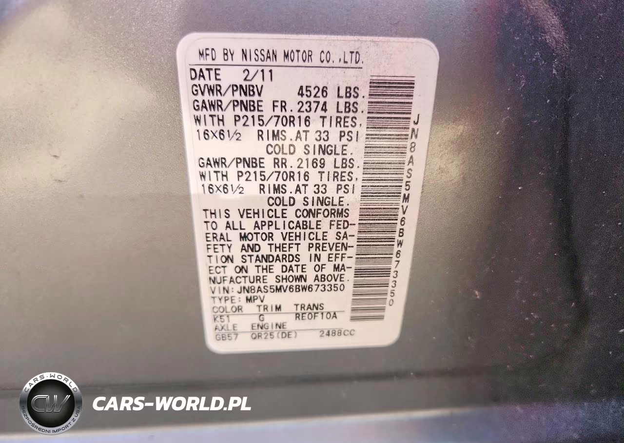 2011 Nissan Rogue S VIN:JN8AS5MV6BW673350 - 14