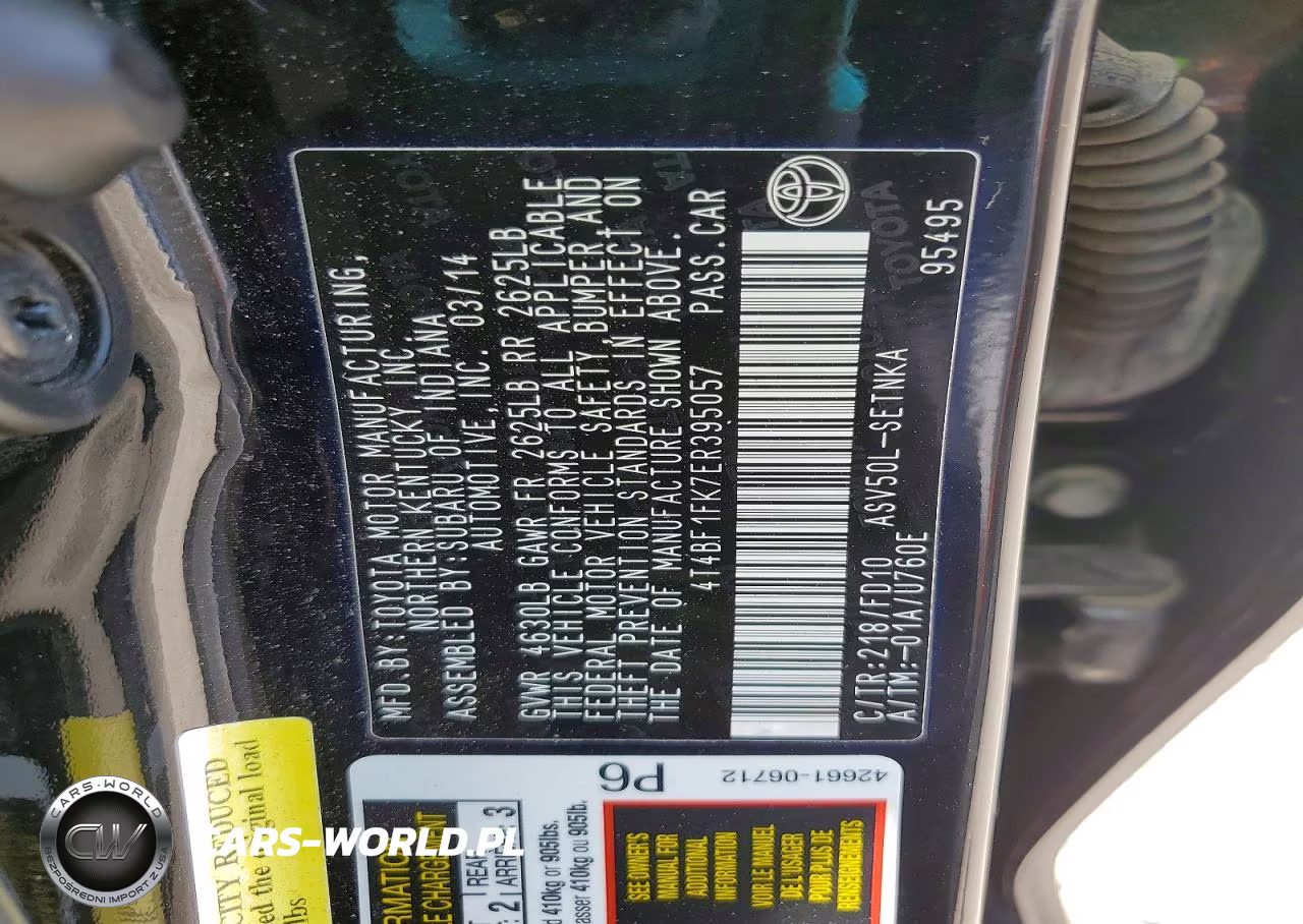 2014 Toyota Camry Le VIN:4T4BF1FK7ER395057 - 12