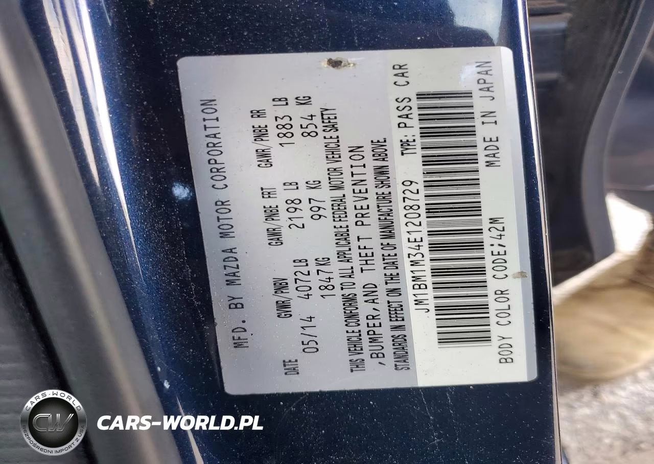2014 Mazda 3 Grand Touring VIN:JM1BM1M34E1208729 - 12