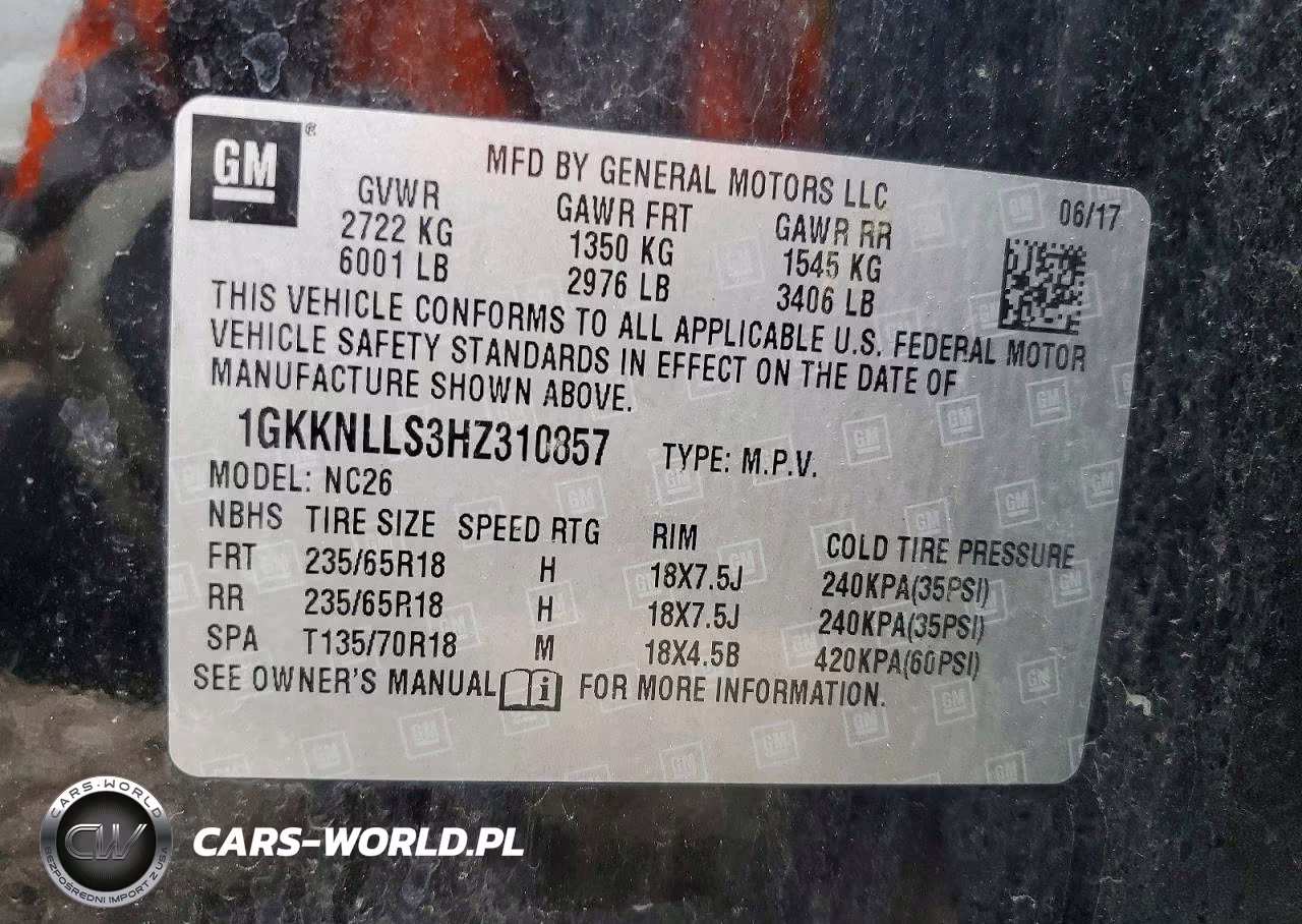 2017 GMC Acadia Sle VIN:1GKKNLLS3HZ310857 - 13