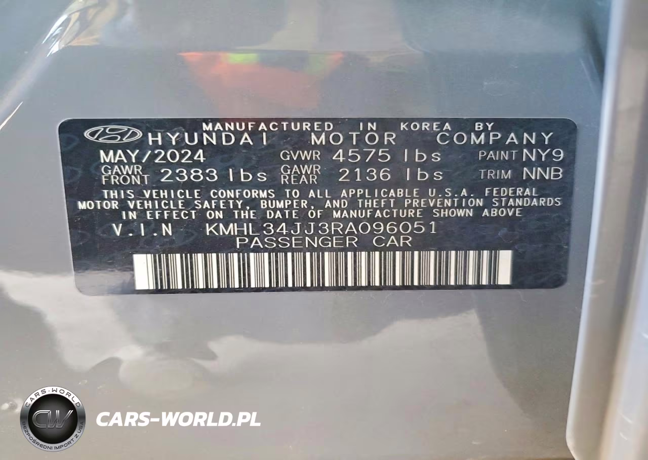 2024 Hyundai Sonata Hybrid Sel VIN:KMHL34JJ3RA096051 - 12