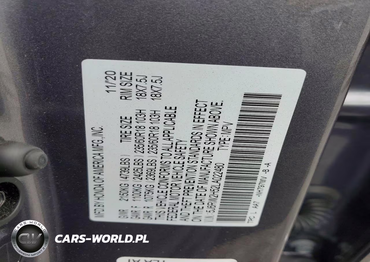 2020 Honda Cr-V Ex VIN:5J6RW2H52LA022480 - 13