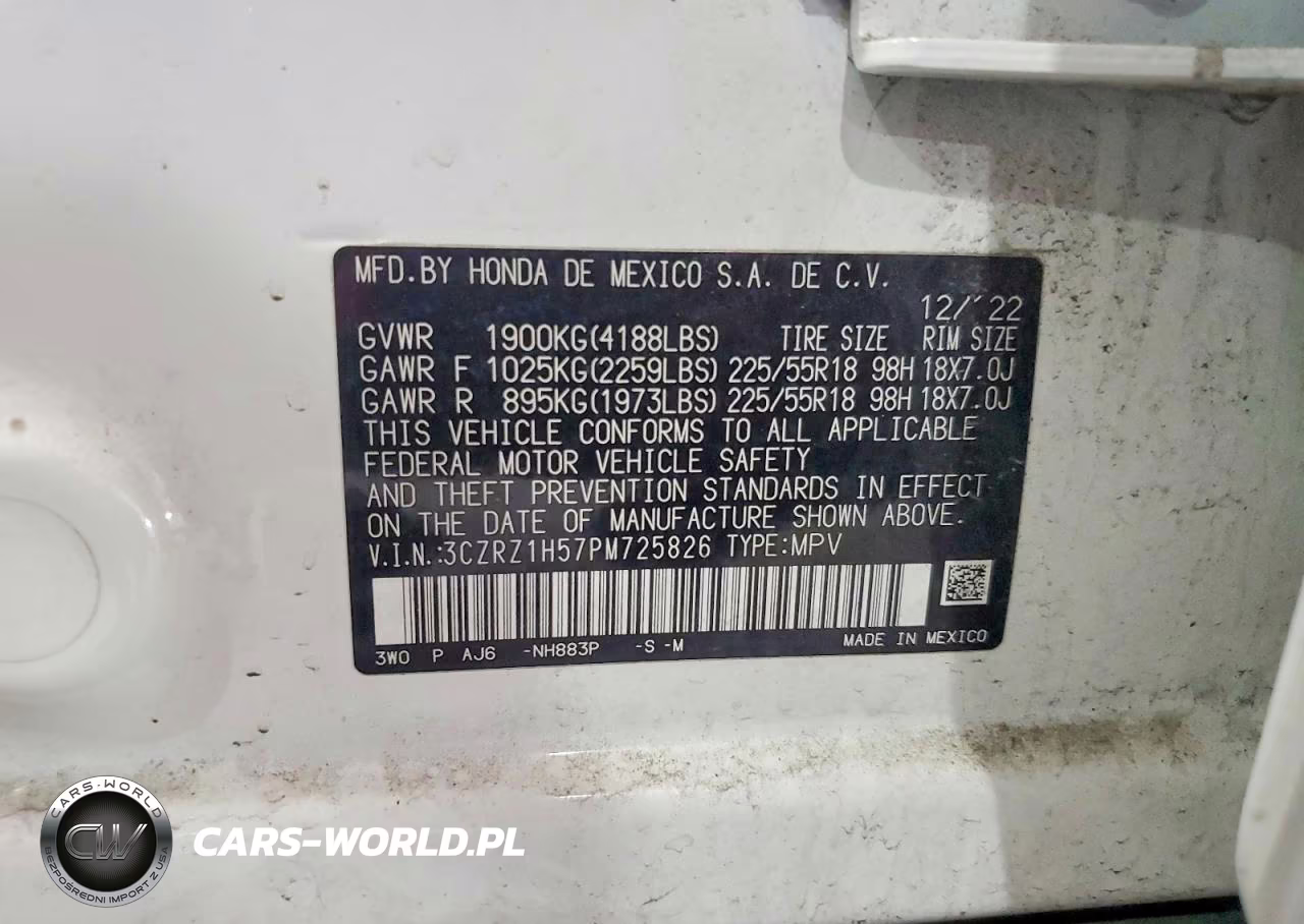 2023 Honda Hr-V Sport VIN:3CZRZ1H57PM725826 - 12