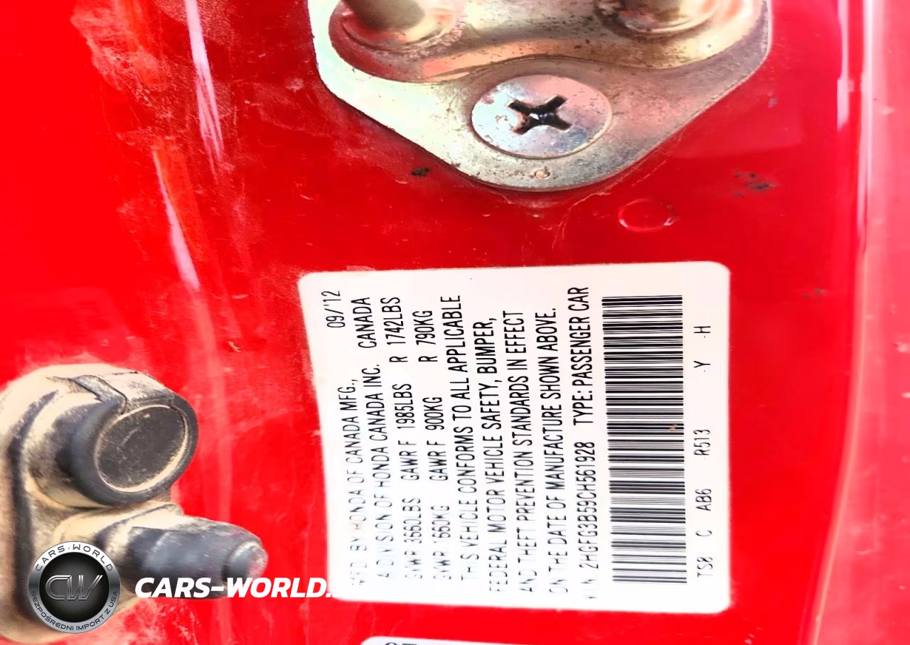 2012 Honda Civic Lx VIN:2HGFG3B59CH561928 - 12