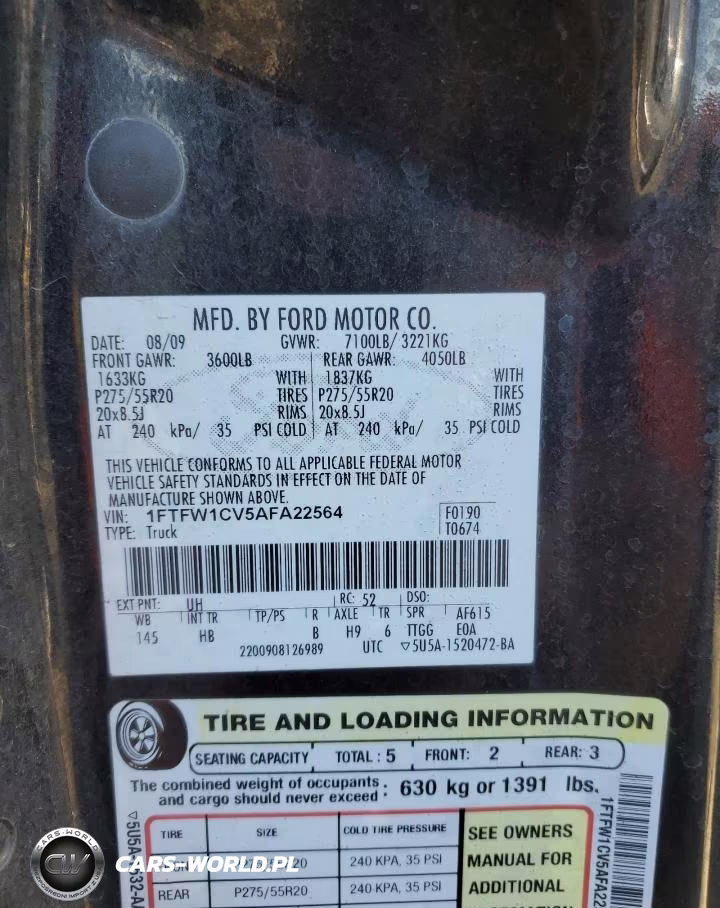 2010 Ford F150 Supercrew VIN:1FTFW1CV5AFA22564 - 20
