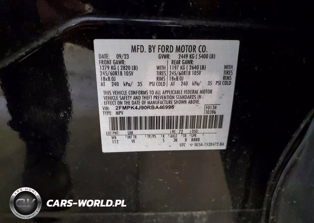2024 Ford Edge Sel VIN:2FMPK4J90RBA46996 - 13