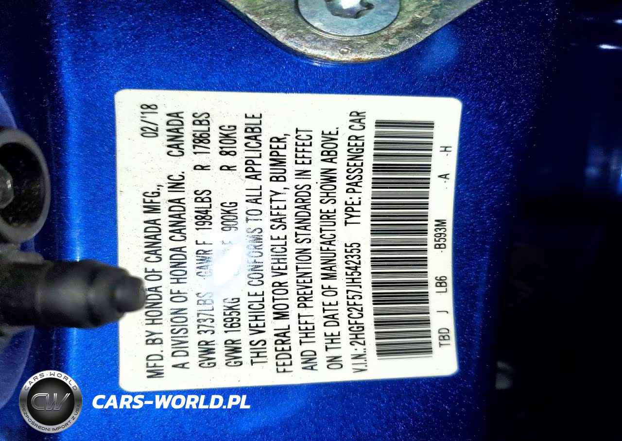 2018 Honda Civic Lx VIN:2HGFC2F57JH542355 - 13