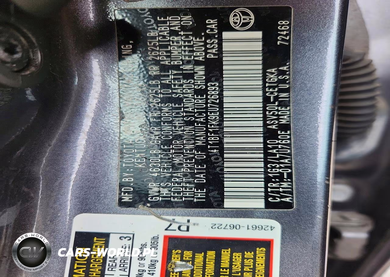 2014 Toyota Camry Xle VIN:4T1BF1FK9EU726893 - 12