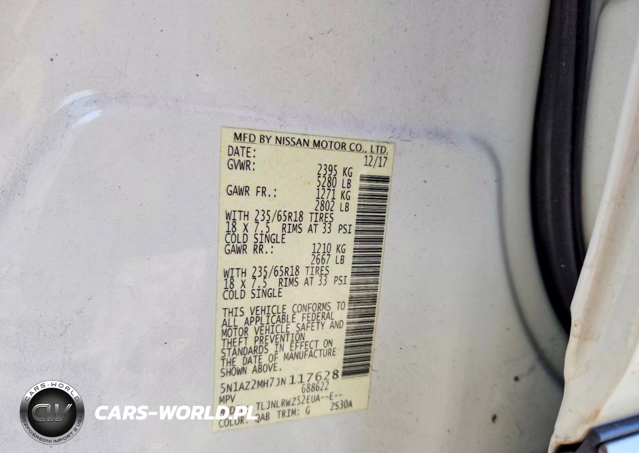 2018 Nissan Murano Sl VIN:5N1AZ2MH7JN117628 - 13