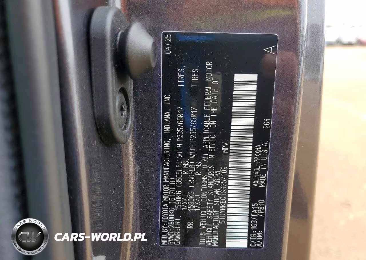 2025 Toyota Sienna Xle 8-Passenger VIN:5TDYRKEC1SS257109 - 14