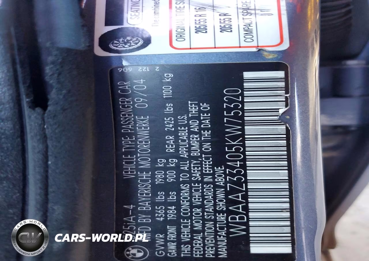 2005 BMW 325 Is Sulev VIN:WBAAZ33405KW75320 - 12