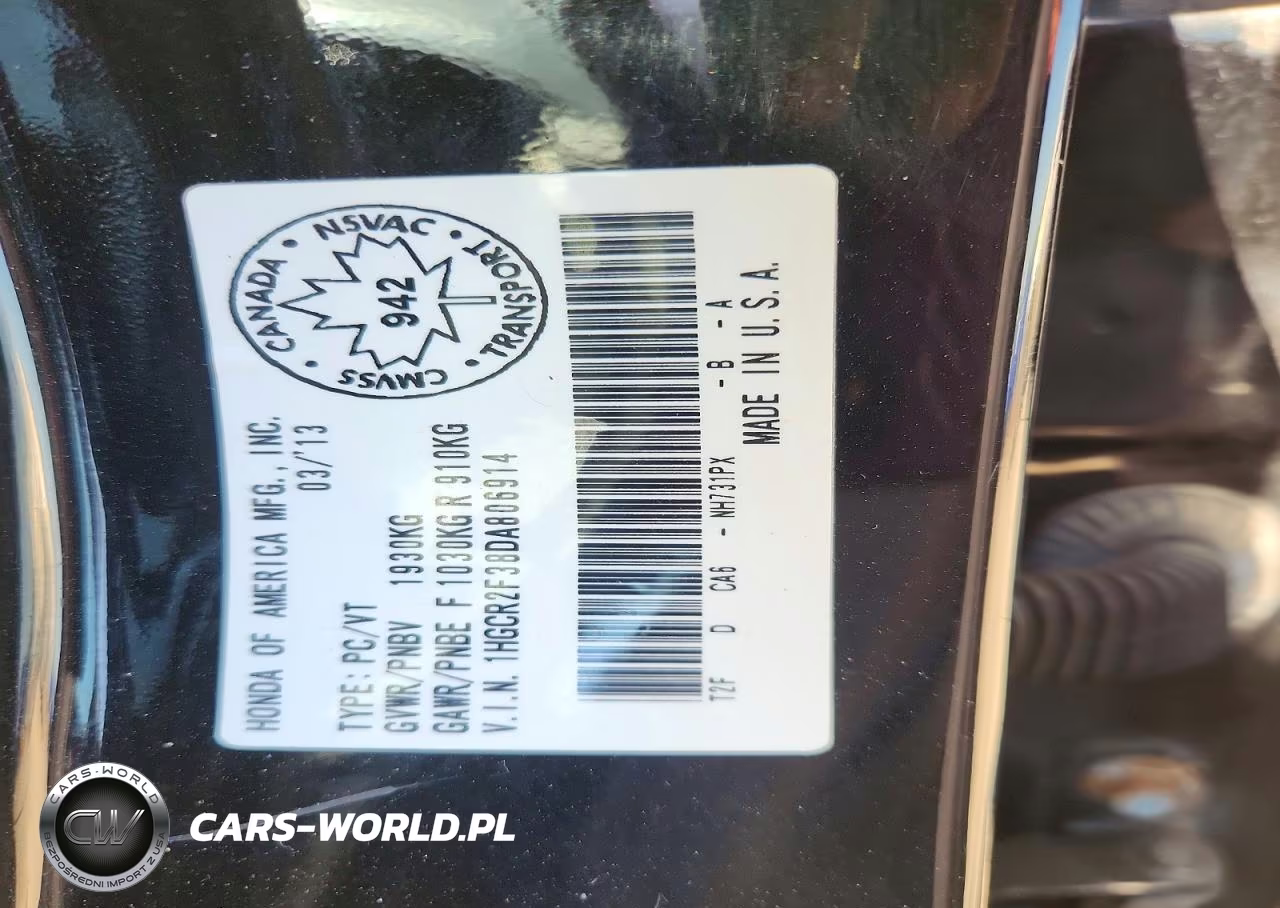 2013 Honda Accord Lx VIN:1HGCR2F38DA806914 - 13