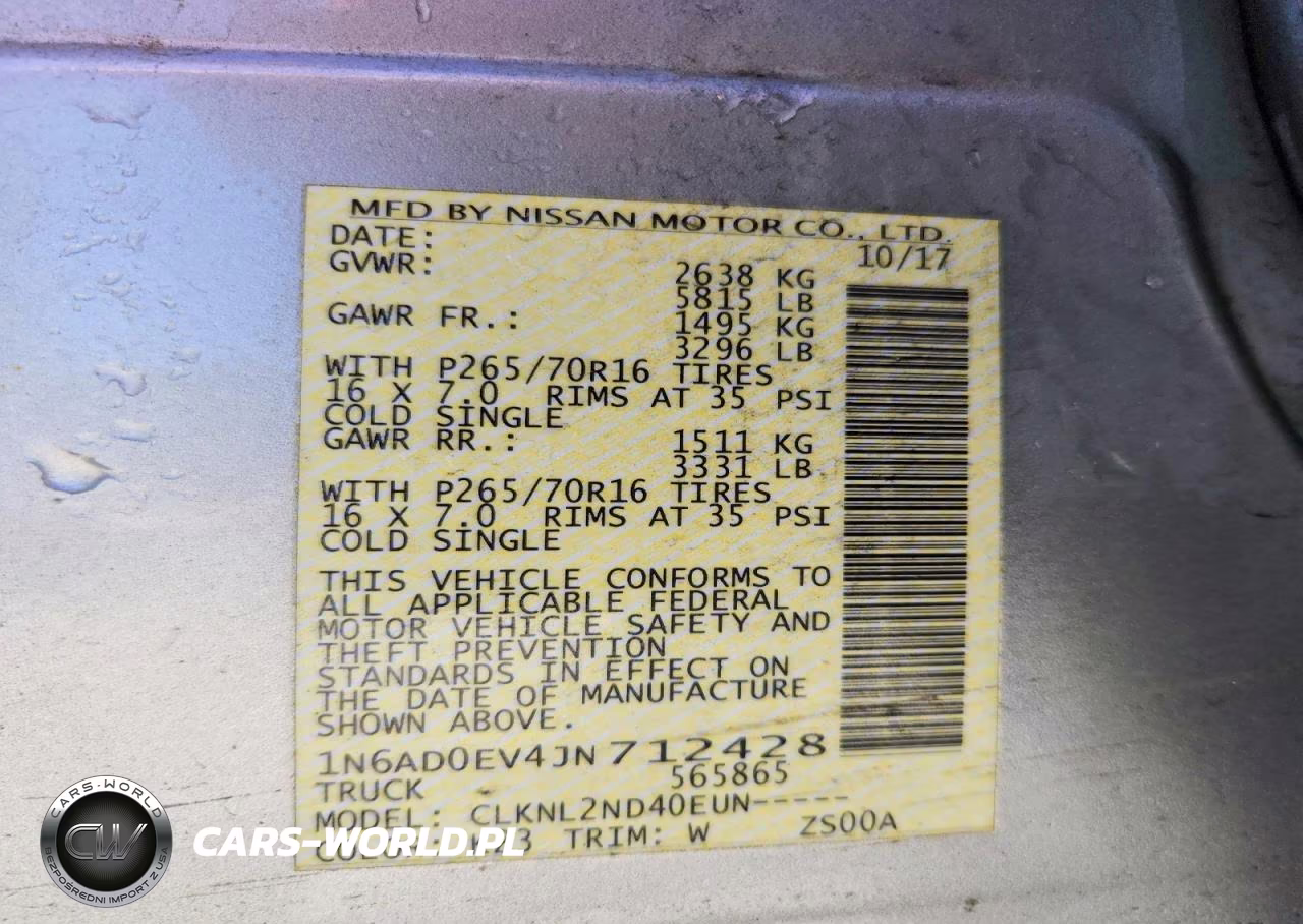 2018 Nissan Frontier Sv VIN:1N6AD0EV4JN712428 - 12