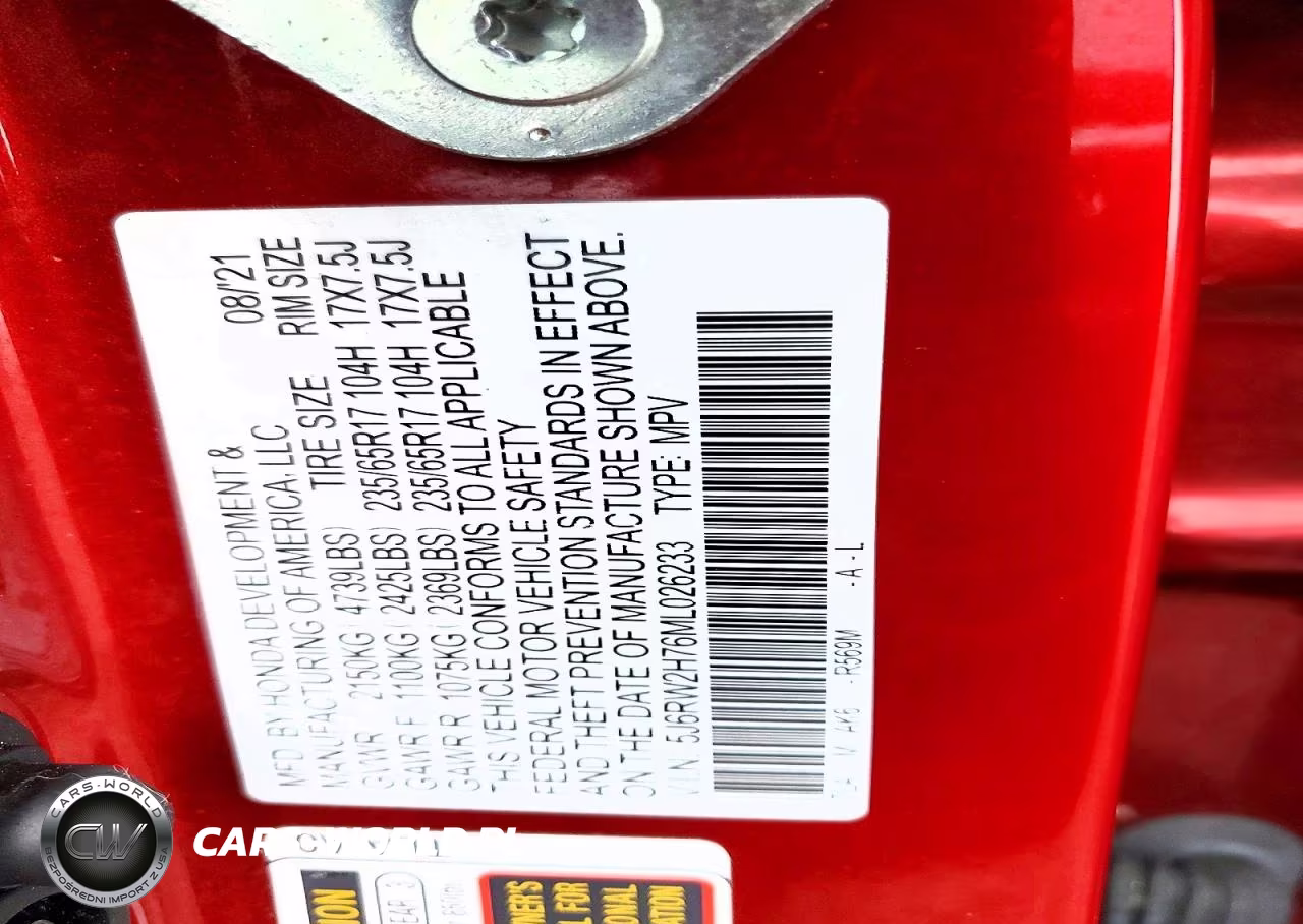 2021 Honda Cr-V Se VIN:5J6RW2H76ML026233 - 13