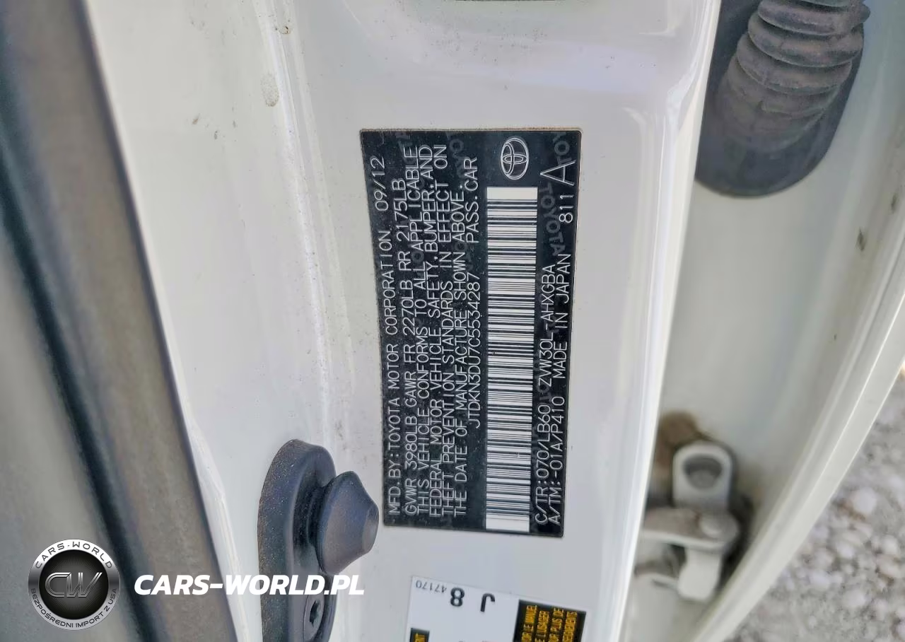 2012 Toyota Prius Four VIN:JTDKN3DU7C5534287 - 12