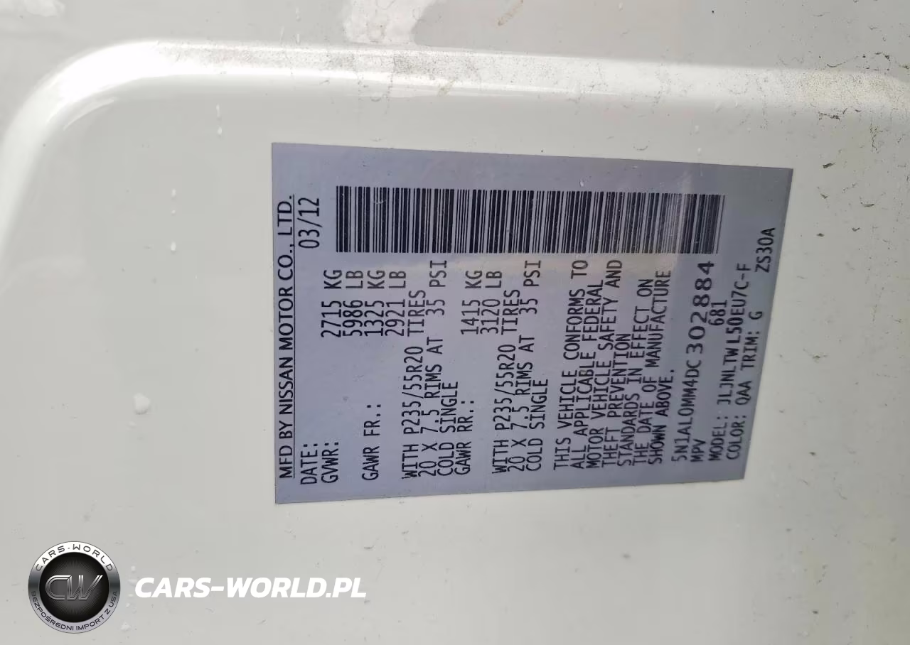 2013 Infiniti Jx35 Base VIN:5N1AL0MM4DC302884 - 13