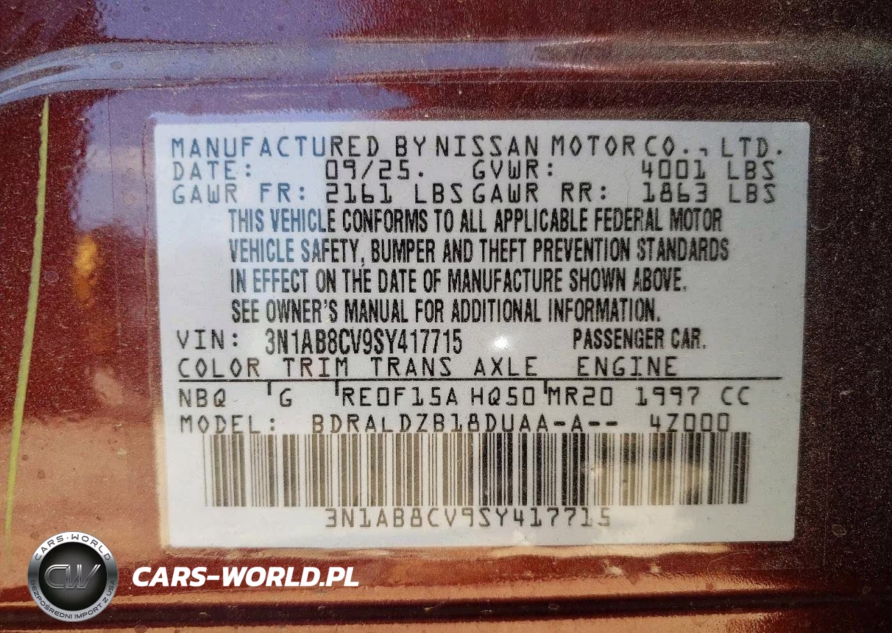 2025 Nissan Sentra Sv VIN:3N1AB8CV9SY417715 - 12