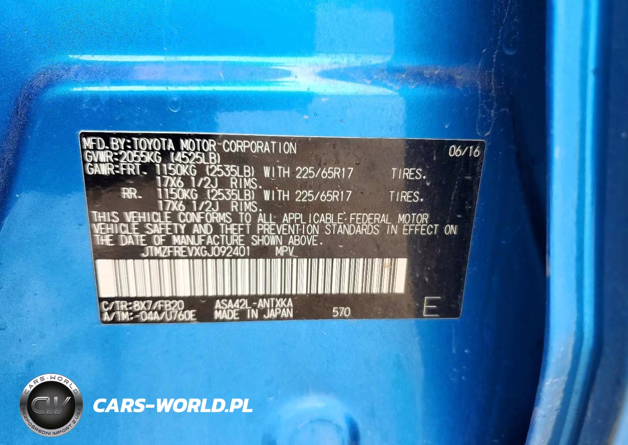 2016 Toyota Rav4 Le VIN:JTMZFREVXGJ092401 - 12