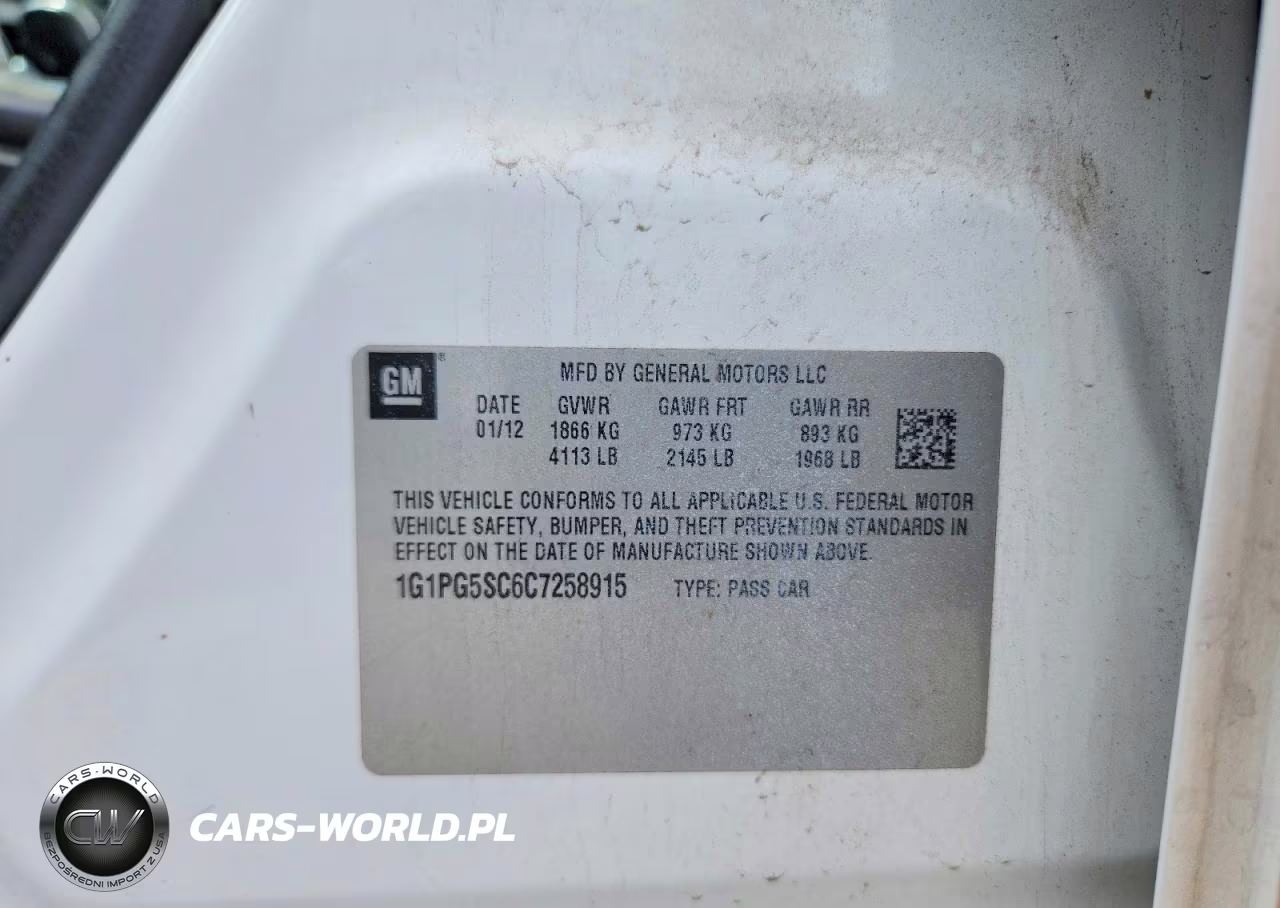 2012 Chevrolet Cruze Lt VIN:1G1PG5SC6C7258915 - 12