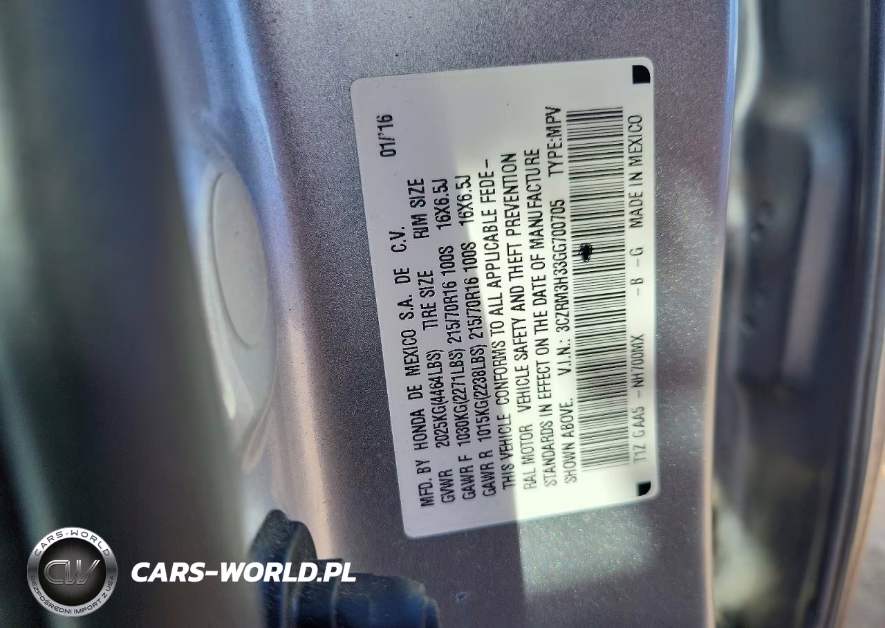 2016 Honda Cr-V Lx VIN:3CZRM3H33GG700705 - 12
