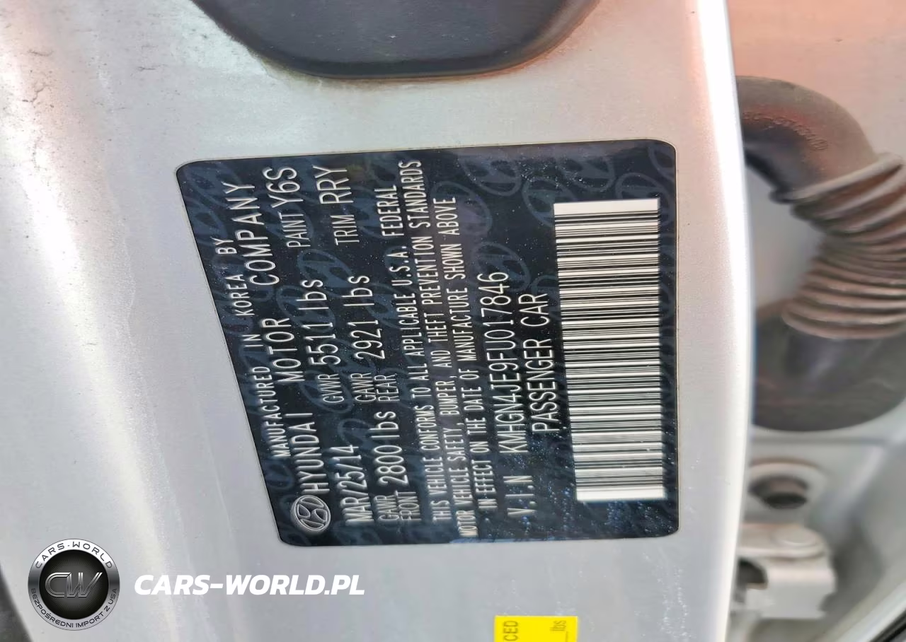 2015 Hyundai Genesis 3.8L VIN:KMHGN4JE9FU017846 - 12