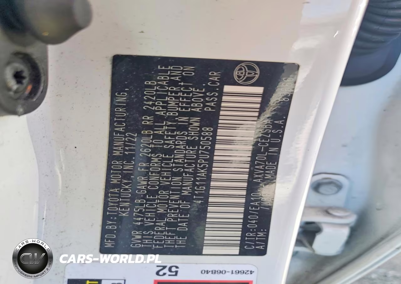 2023 Toyota Camry Se VIN:4T1G11AK5PU750588 - 12