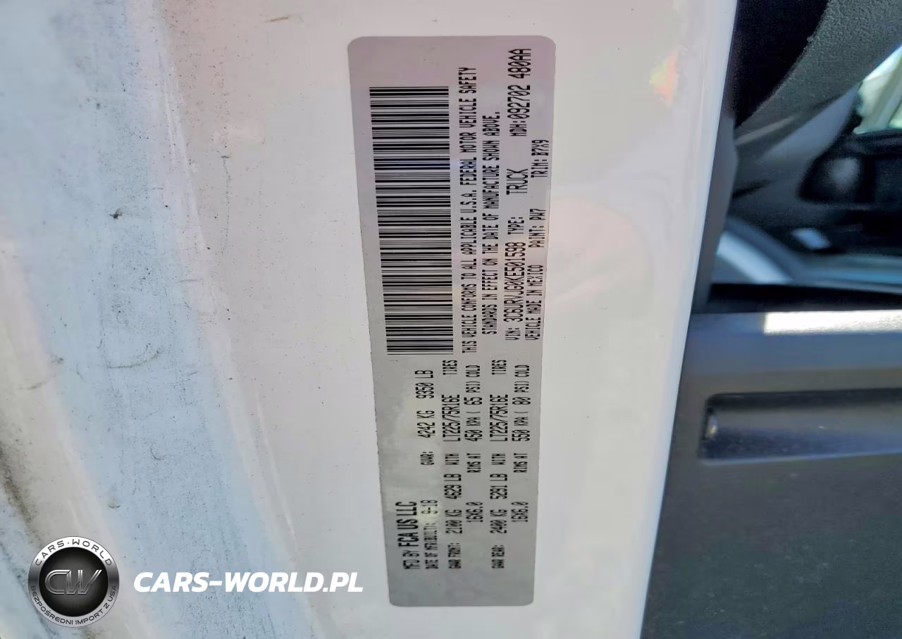 2019 Ram Promaster 3500 Delivery Van VIN:3C6URVJG0KE501598 - 13