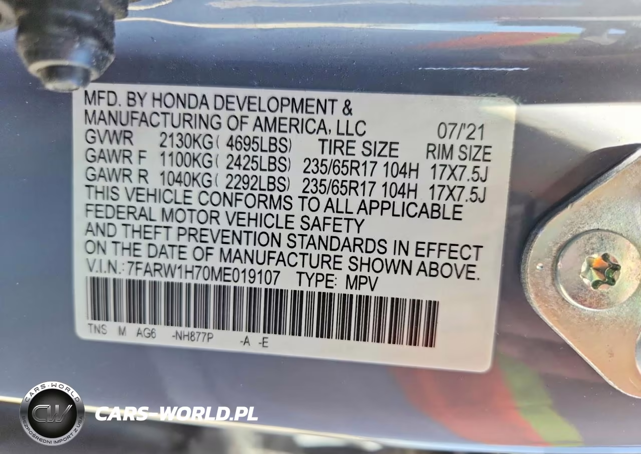 2021 Honda Cr-V Se VIN:7FARW1H70ME019107 - 13