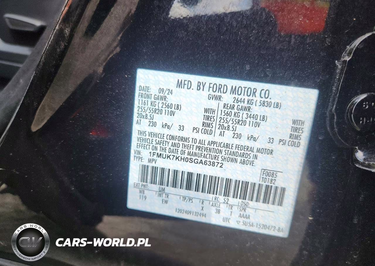 2025 Ford Explorer St-Line VIN:1FMUK7KH0SGA63872 - 13