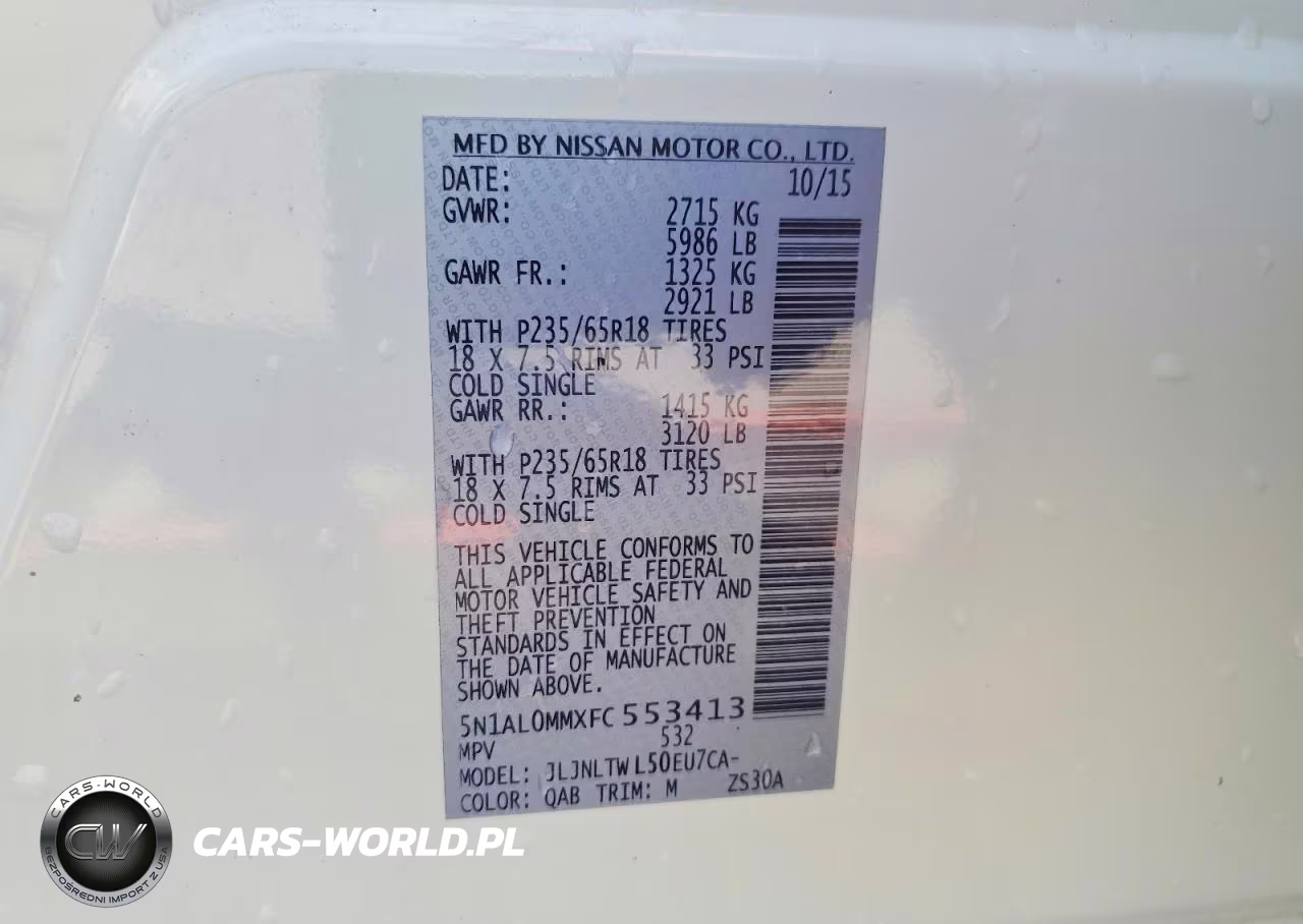 2015 Infiniti Qx60 Base VIN:5N1AL0MMXFC553413 - 14