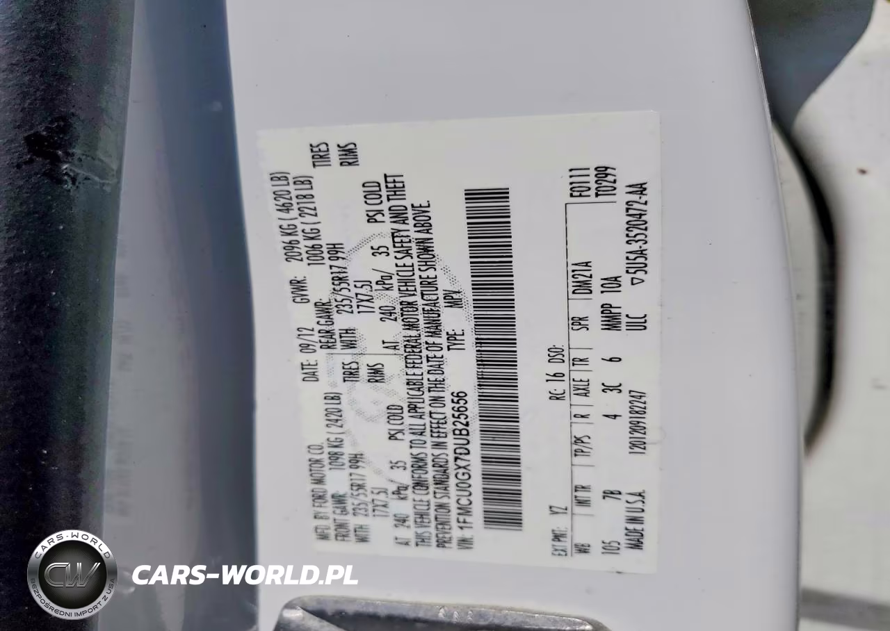 2013 Ford Escape Se VIN:1FMCU0GX7DUB25656 - 13