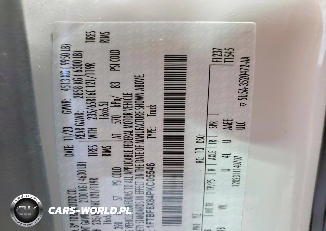 2023 Ford Transit 350 Hd Delivery Van VIN:1FTBF8X84PKC05546 - 14