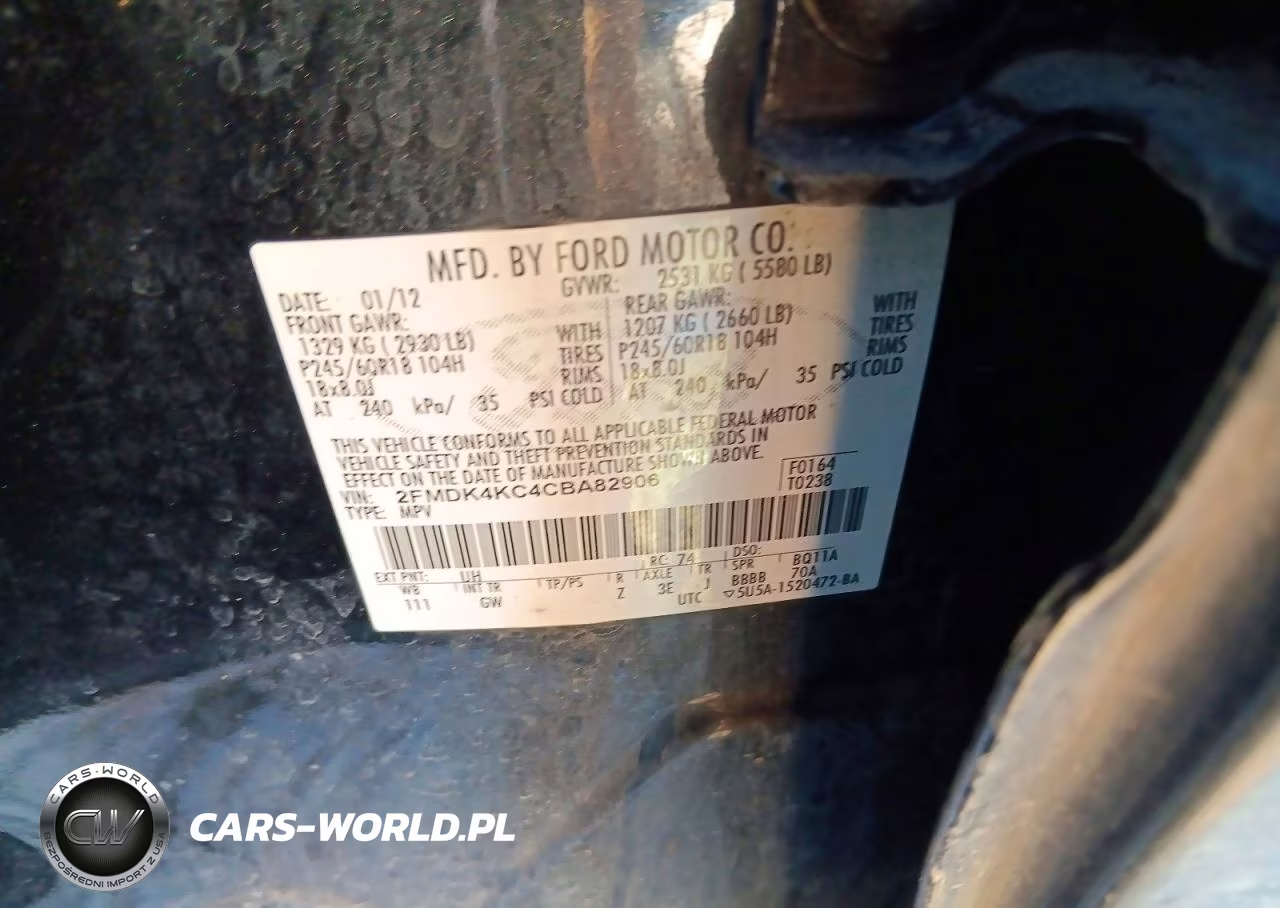 2012 Ford Edge Limited VIN:2FMDK4KC4CBA82906 - 12