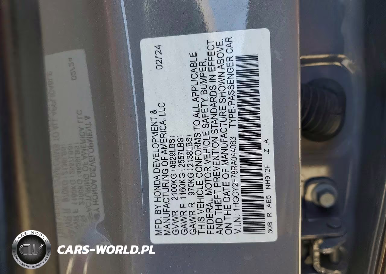 2024 Honda Accord Hybrid Sport-L VIN:1HGCY2F78RA044083 - 12