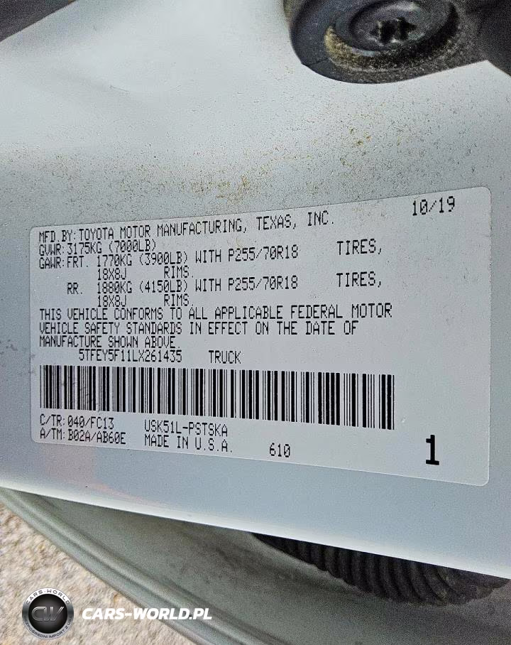 2020 Toyota Tundra Crewmax Sr5 VIN:5TFEY5F11LX261435 - 12