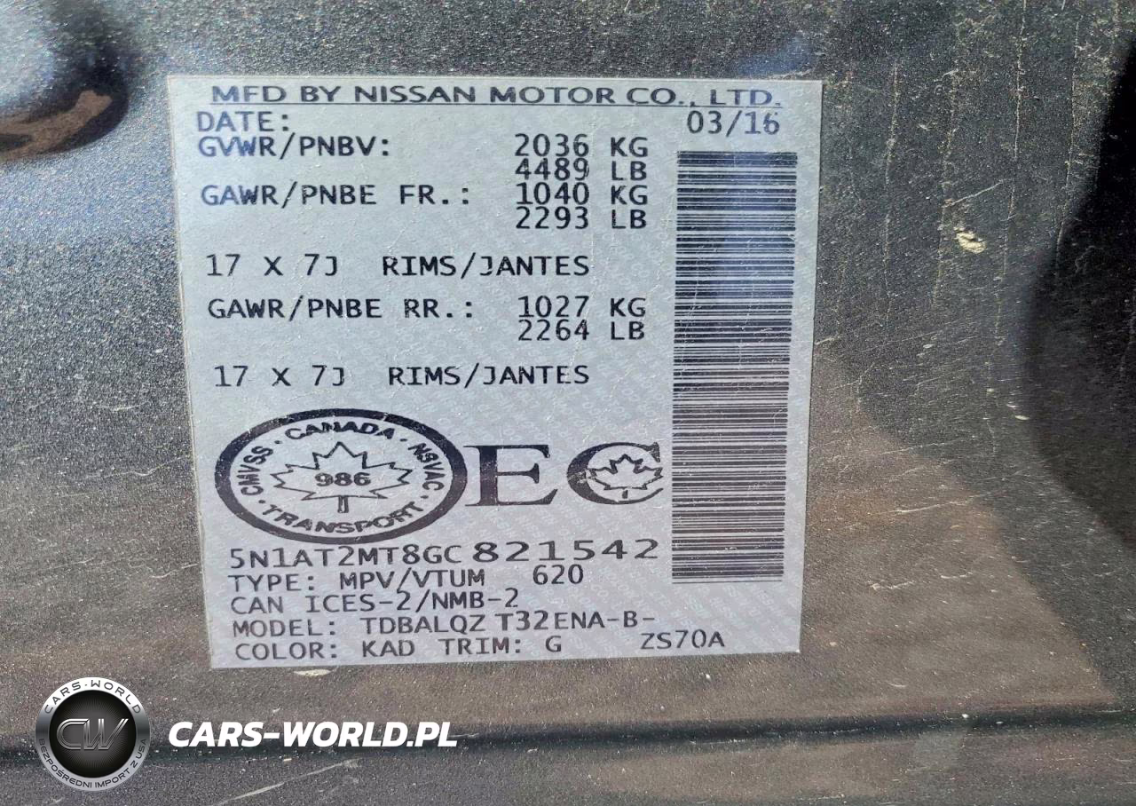 2016 Nissan Rogue S VIN:5N1AT2MT8GC821542 - 12