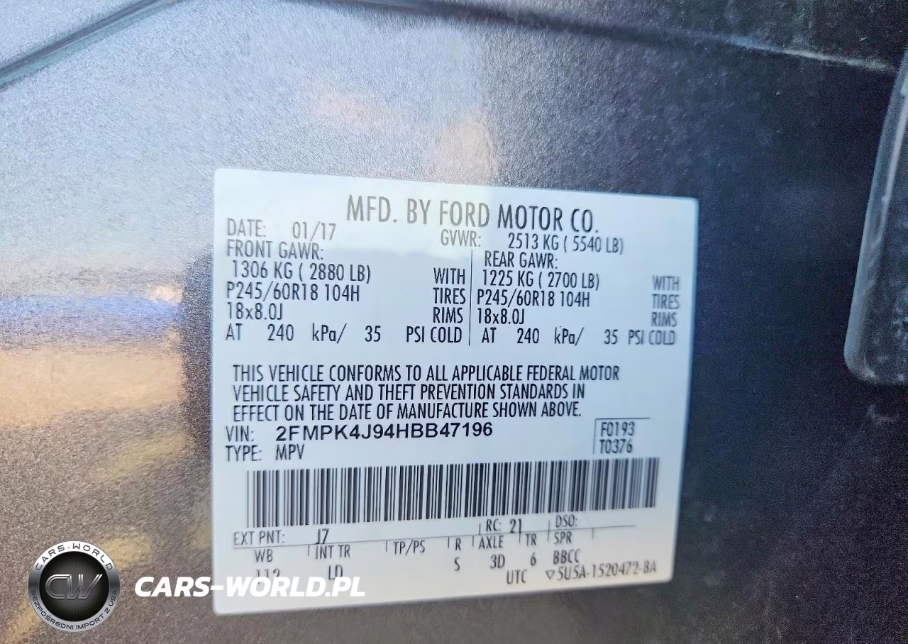 2017 Ford Edge Sel VIN:2FMPK4J94HBB47196 - 13