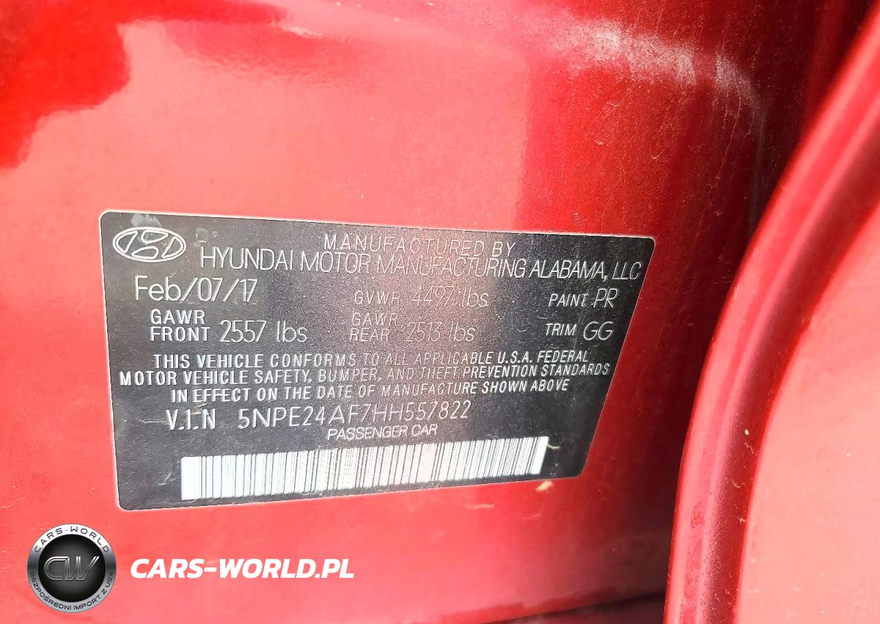 2017 Hyundai Sonata Se VIN:5NPE24AF7HH557822 - 12