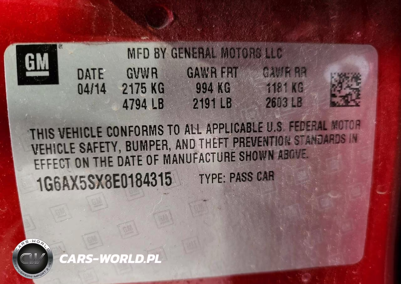 2014 Cadillac Cts Luxury Collection VIN:1G6AX5SX8E0184315 - 12