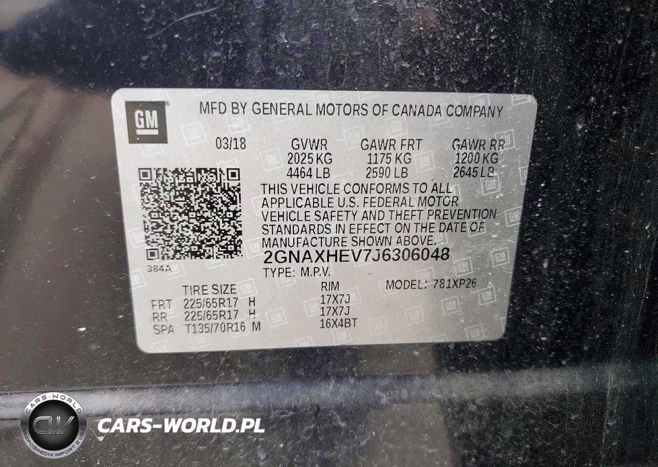 2018 Chevrolet Equinox Ls VIN:2GNAXHEV7J6306048 - 13
