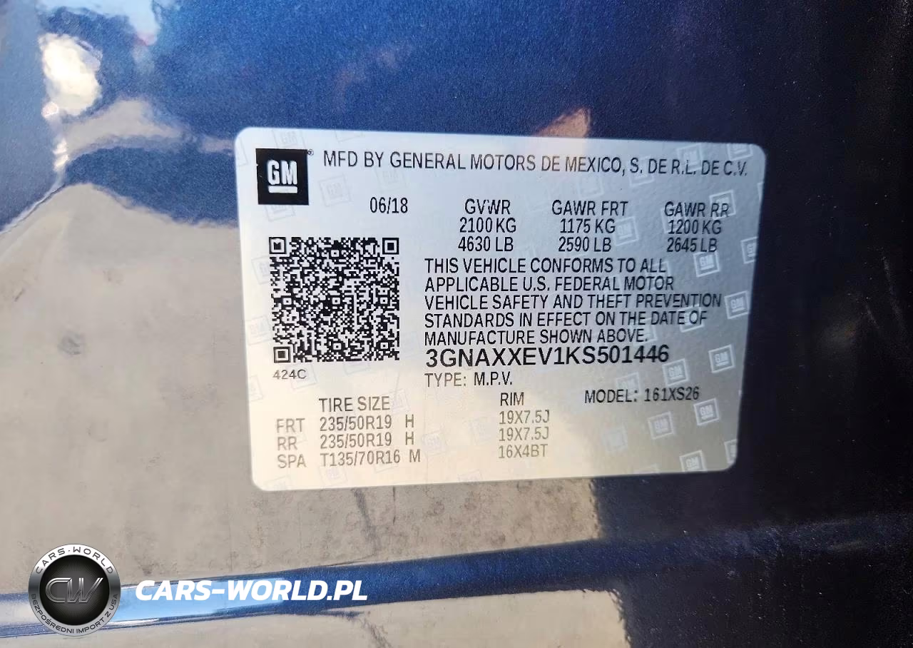 2019 Chevrolet Equinox Premier VIN:3GNAXXEV1KS501446 - 13
