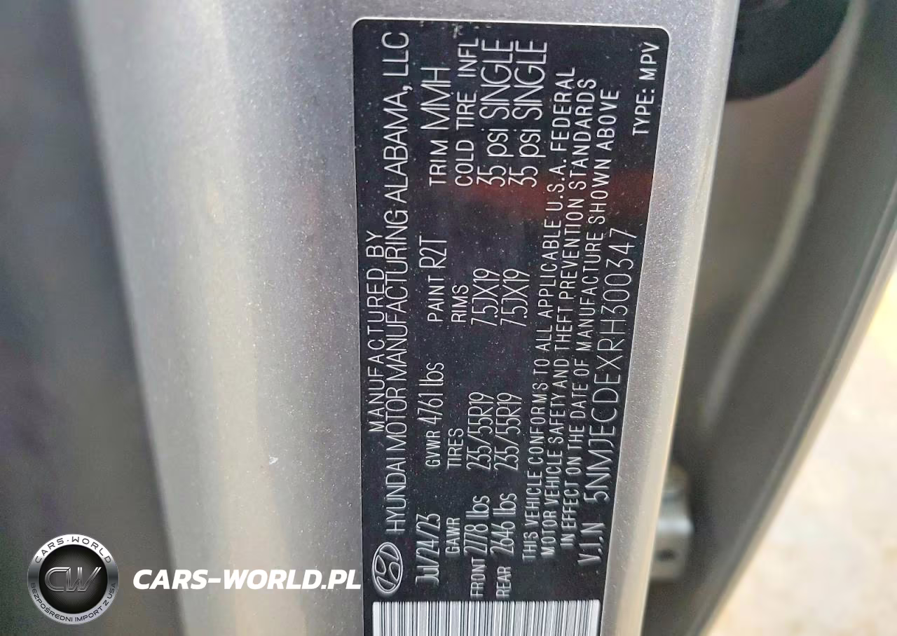 2024 Hyundai Tucson Limited VIN:5NMJECDEXRH300347 - 12